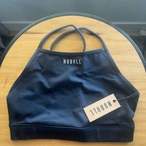 NWT NOBULL Matte Black High Neck Sports Bra size M